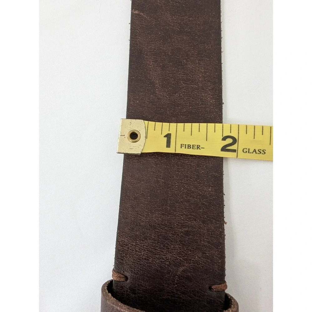 Robert Graham Y2K Metro Manhole Belt Men 34 Brown Subway Map Plaque Buckle Retro